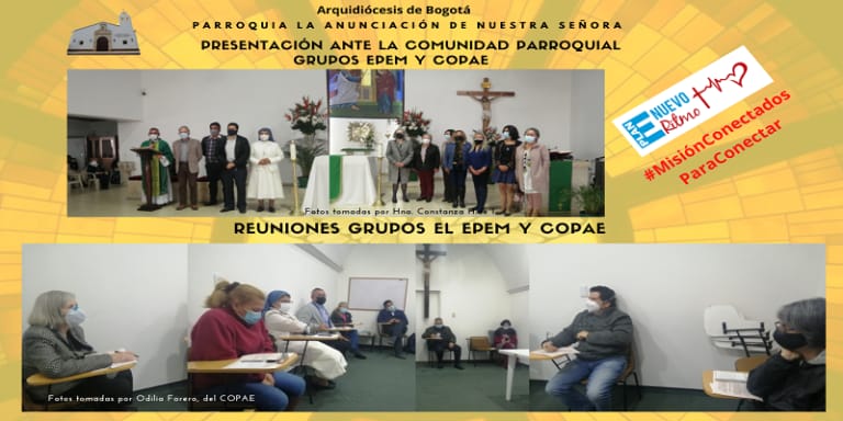 Imagen: Presentación de los grupos en la eucaristía dominical.